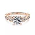 Gabriel & Co. "Garland" Vintage Style Diamond Engagement Ring