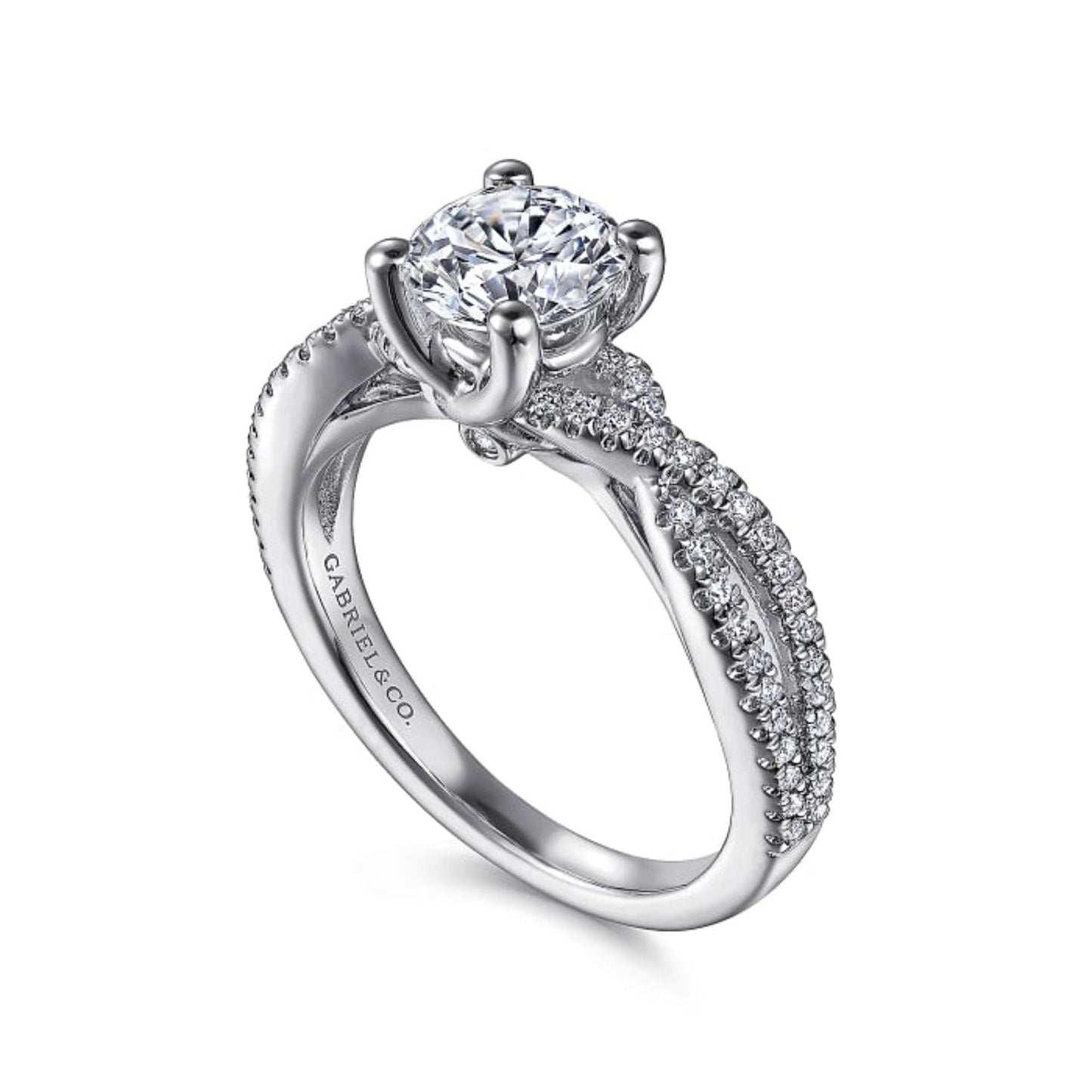 Gabriel & Co. "Gina" Twist Diamond Engagement Ring