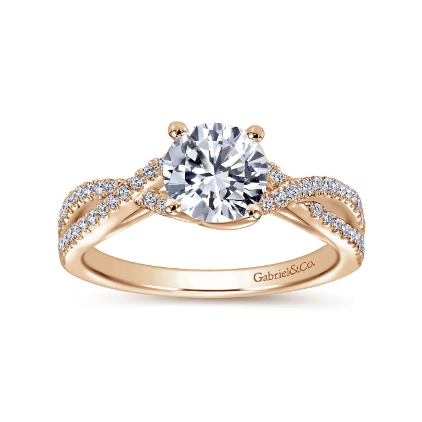 Gabriel & Co. "Gina" Twist Diamond Engagement Ring