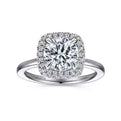 Gabriel & Co. "Graham" Cushion Halo Diamond Engagement Ring