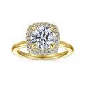 Gabriel & Co. "Graham" Cushion Halo Diamond Engagement Ring