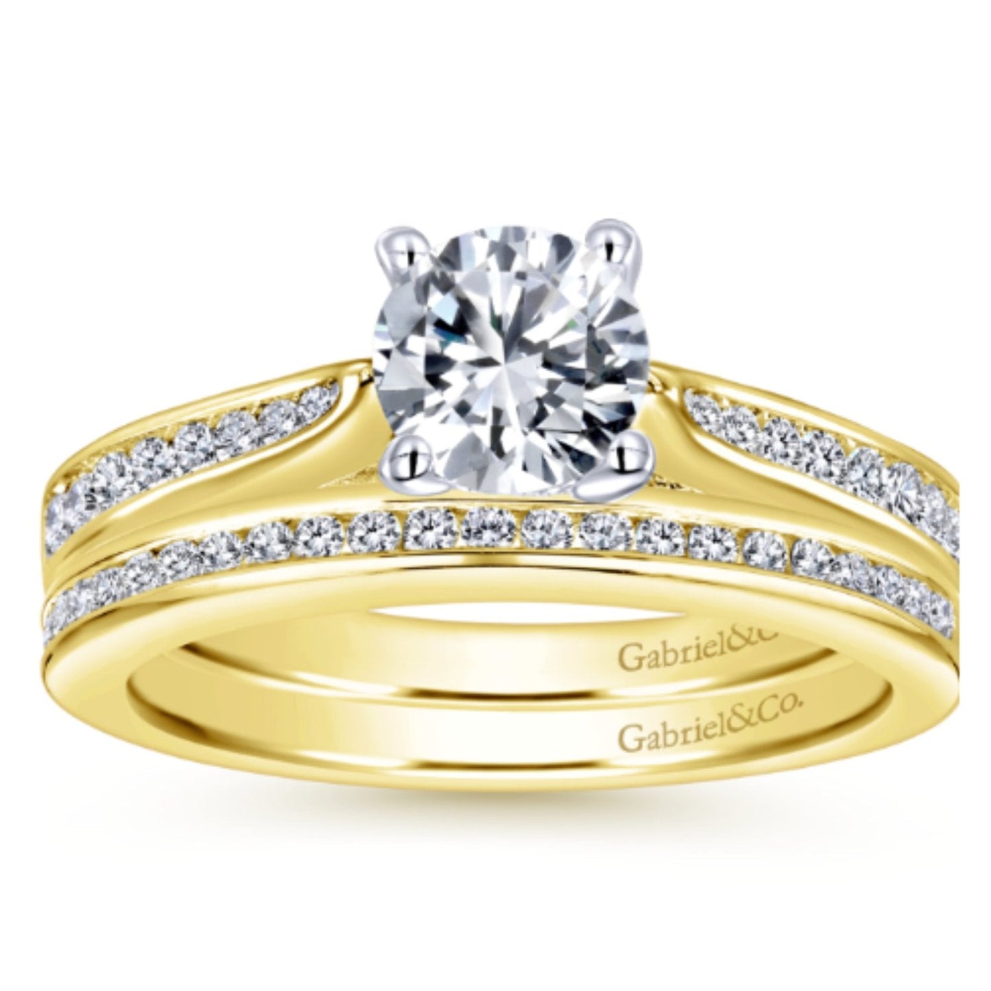 Gabriel & Co. "Hannah" Diamond Channel Set Engagement Ring