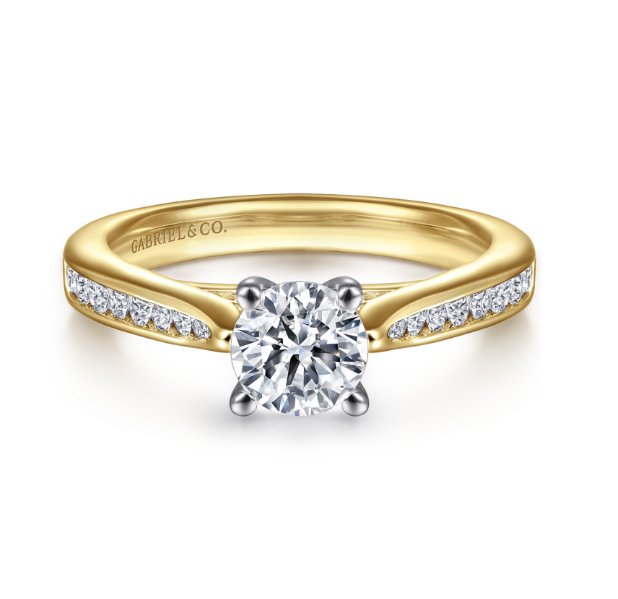 Gabriel & Co. "Hannah" Diamond Channel Set Engagement Ring