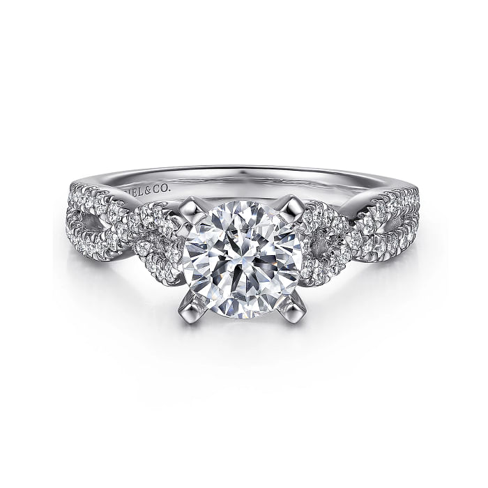 Gabriel & Co. "Kayla" Twist Diamond Engagement Ring