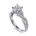 Gabriel & Co. "Kayla" Twist Diamond Engagement Ring