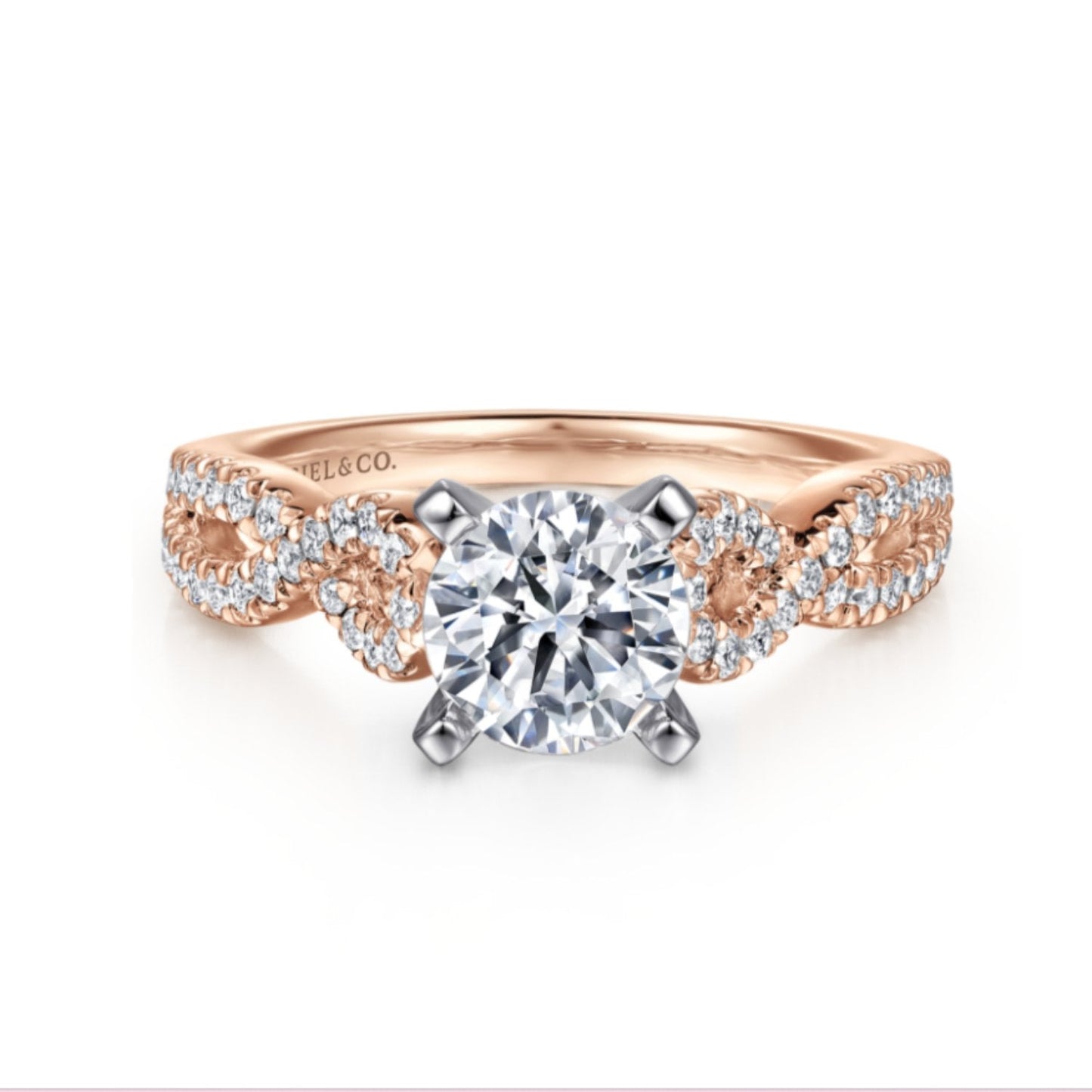 Gabriel & Co. "Kayla" Twist Diamond Engagement Ring