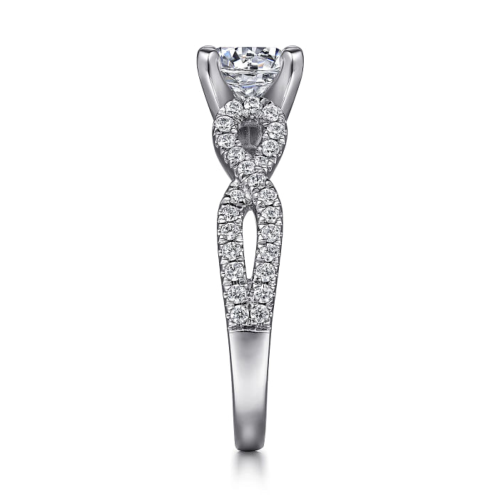 Gabriel & Co. "Kayla" Twist Diamond Engagement Ring