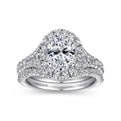 Gabriel & Co. "Kennedy" Oval Halo Diamond Engagement Ring