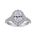 Gabriel & Co. "Kennedy" Oval Halo Diamond Engagement Ring