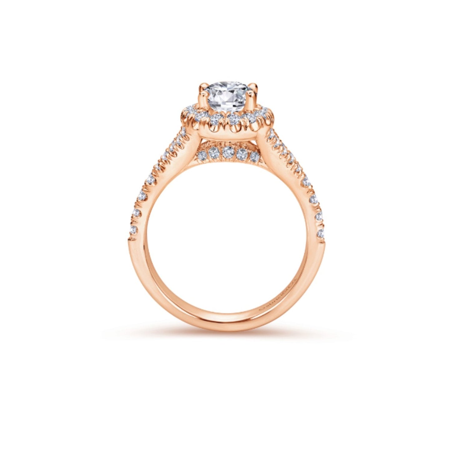 Gabriel & Co. "Kennedy" Oval Halo Diamond Engagement Ring