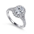 Gabriel & Co. "Kennedy" Oval Halo Diamond Engagement Ring