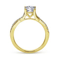 Gabriel & Co. "Leigh" Twist Split Shank Diamond Engagement Ring