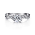 Gabriel & Co. "Leigh" Twist Split Shank Diamond Engagement Ring