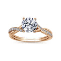 Gabriel & Co. "Leigh" Twist Split Shank Diamond Engagement Ring