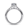 Gabriel & Co. "Leigh" Twist Split Shank Diamond Engagement Ring