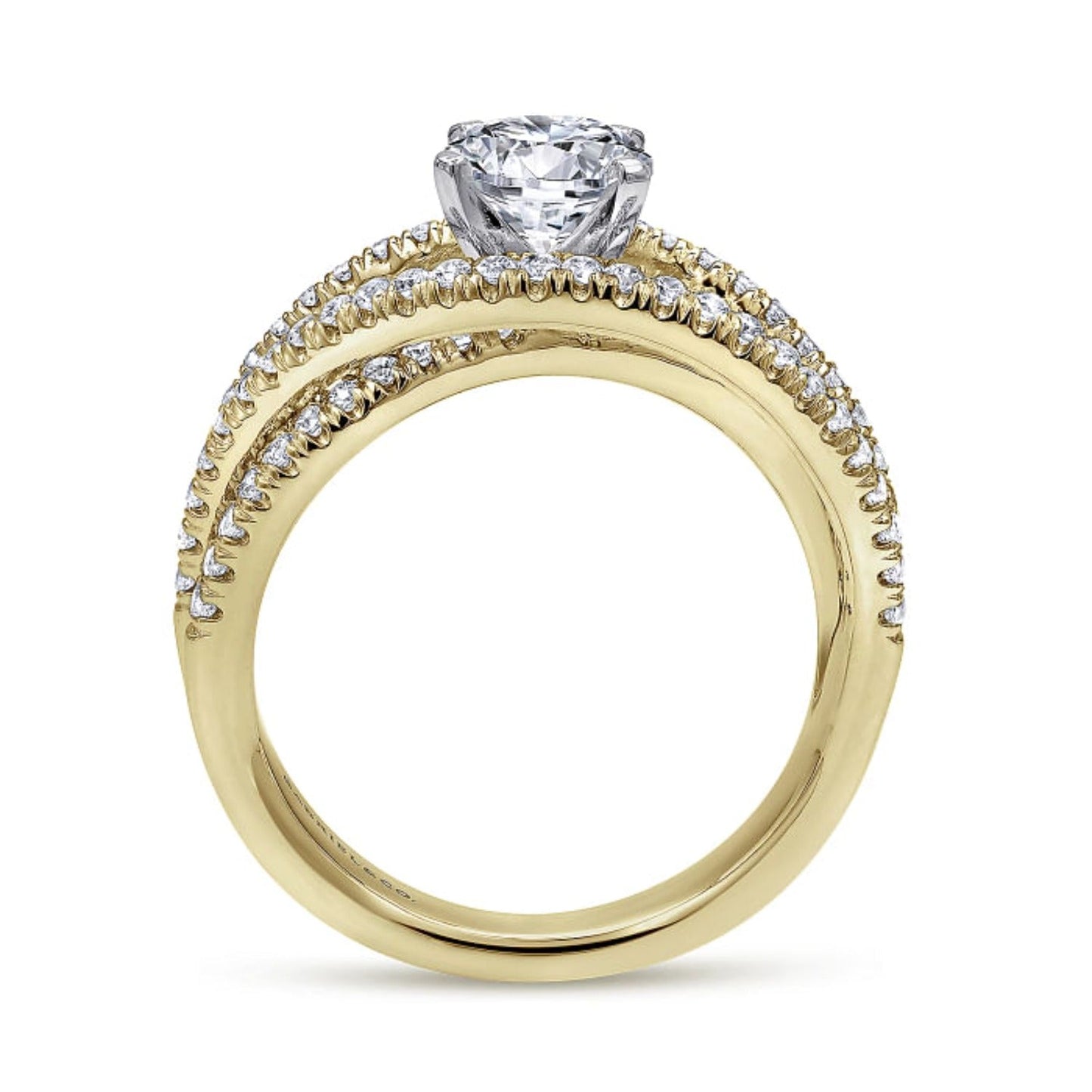 Gabriel & Co. "Mackenzie" Freeform Twist Diamond Engagement Ring