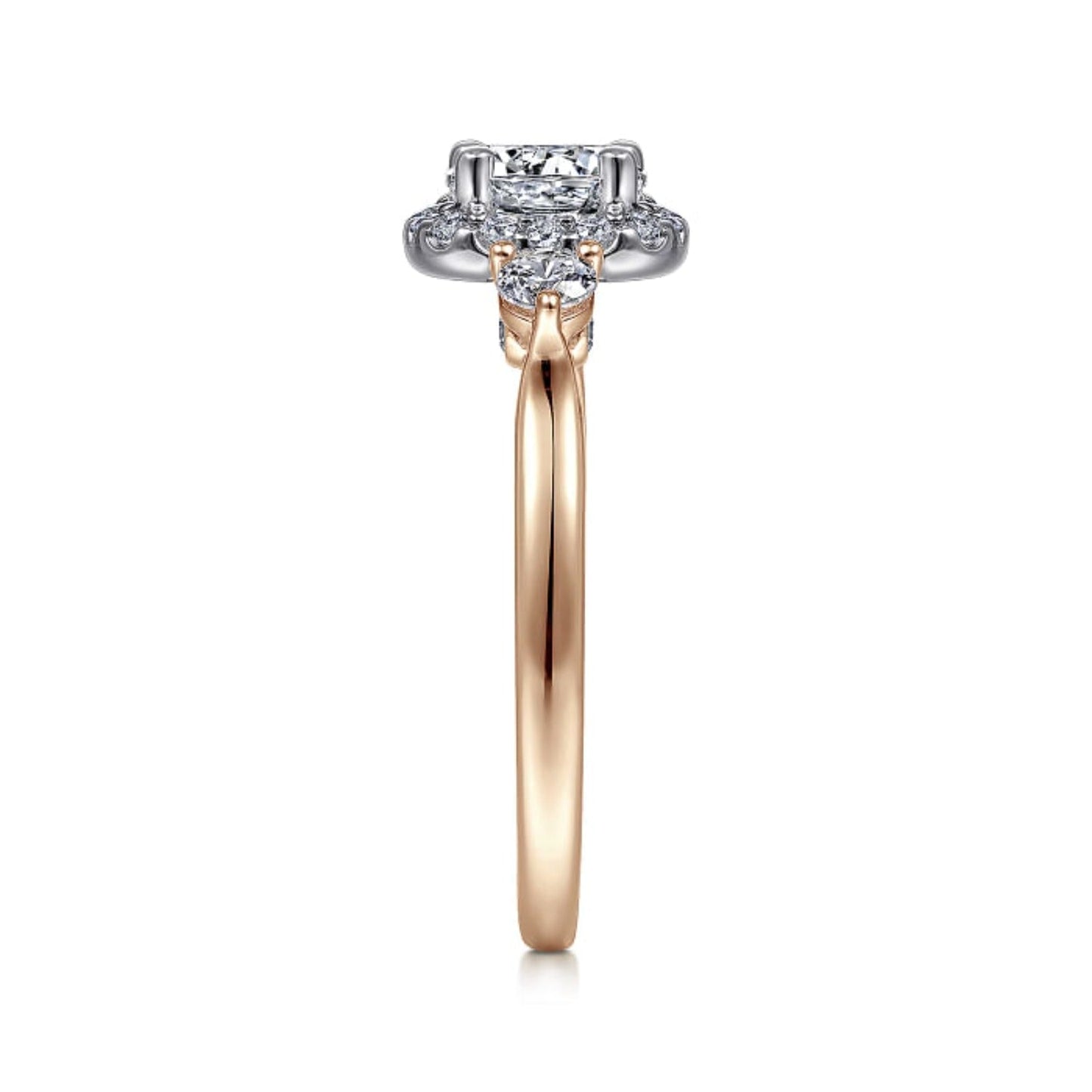 Gabriel & Co. "Martine" Cushion Halo Diamond Halo Engagement Ring