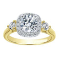 Gabriel & Co. "Martine" Cushion Halo Diamond Halo Engagement Ring