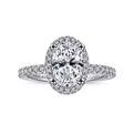 Gabriel & Co. "Mary" Oval Double Halo Diamond Engagement Ring