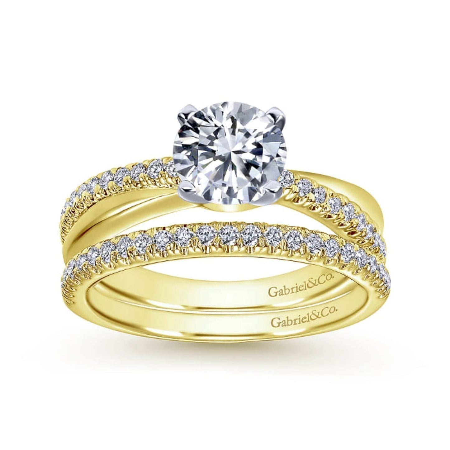 Gabriel & Co. "Morgan" Bypass Twist Diamond Engagement Ring