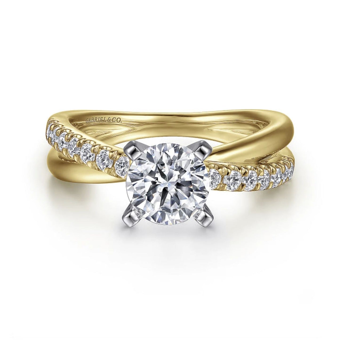 Gabriel & Co. "Morgan" Bypass Twist Diamond Engagement Ring