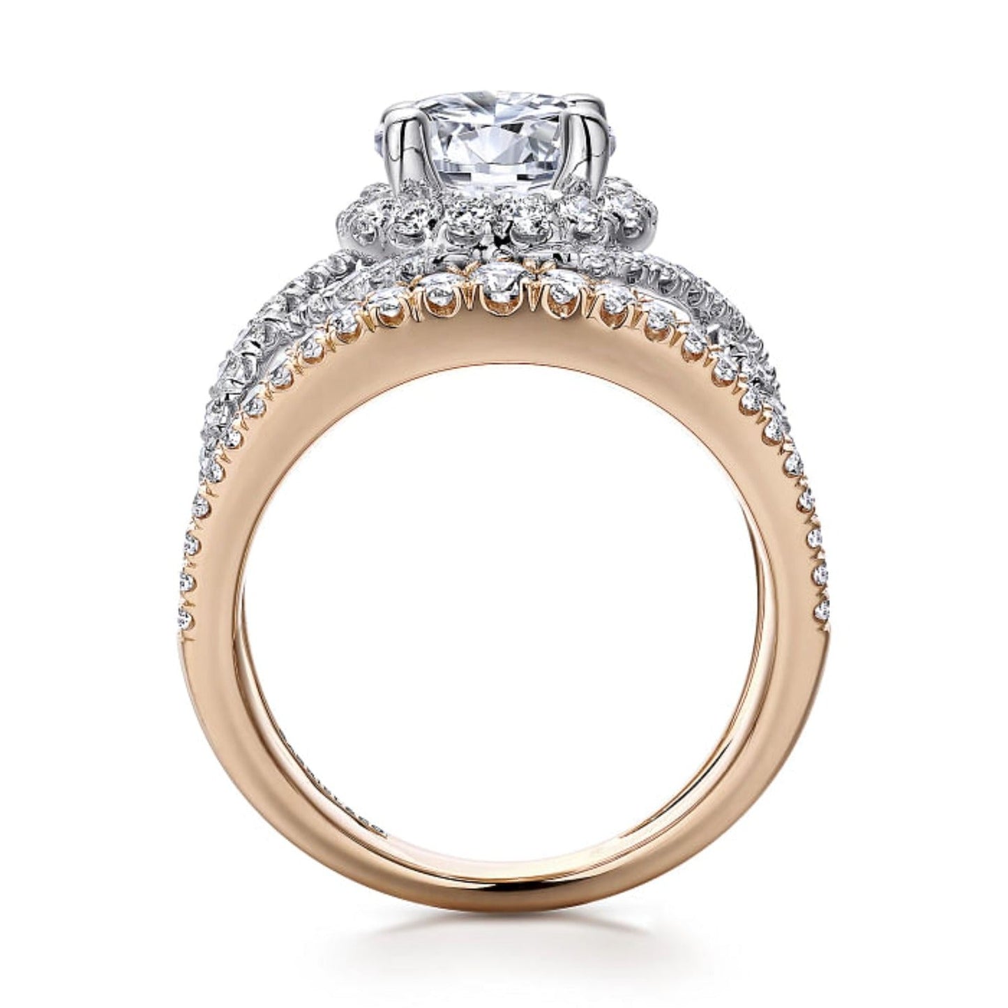 Gabriel & Co. "Naples" Halo Diamond Engagement Ring