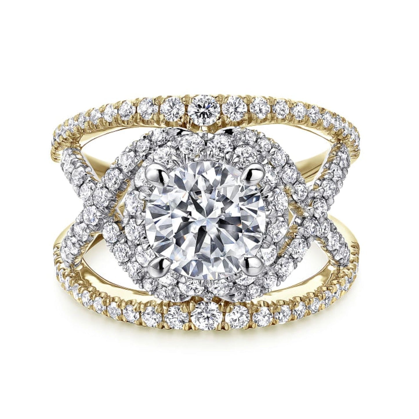 Gabriel & Co. "Naples" Halo Diamond Engagement Ring