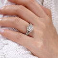 Gabriel & Co. "Perennial" Cushion Halo Diamond Engagement Ring