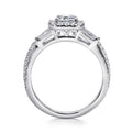 Gabriel & Co. "Raveena" Three Stone Diamond Engagement Ring