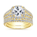 Gabriel & Co. "Sabrina" Halo Three Row Diamond Engagement Ring