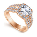 Gabriel & Co. "Sabrina" Halo Three Row Diamond Engagement Ring