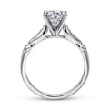 Gabriel & Co. Sculptured Shoulder Diamond Engagement Ring