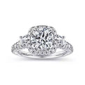 Gabriel & Co. "Verline" Cushion Halo Diamond Engagement Ring