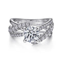 Gabriel & Co. "Zaira" Bypass Twist Diamond Engagement Ring