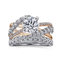 Gabriel & Co. "Zaira" Bypass Twist Diamond Engagement Ring