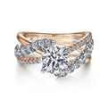 Gabriel & Co. "Zaira" Bypass Twist Diamond Engagement Ring