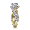 Gabriel & Co. "Zaira" Bypass Twist Diamond Engagement Ring