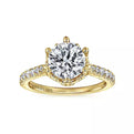 Gabriel & Co."Genoa" Halo Six Prong Diamond Engagement Ring