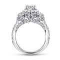 Gabriel & Co."Waltz" Diamond Engagement Ring Featuring Half Moon Diamonds