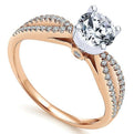 Gabriel & Co. "Elyse" Split Shank Diamond Engagement Ring