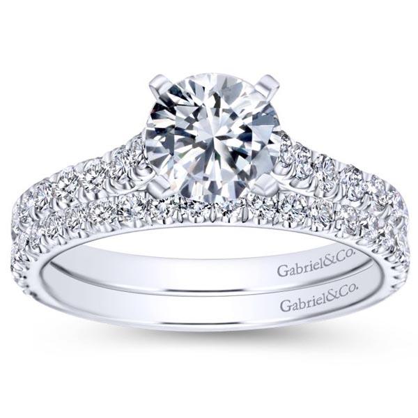 Gabriel Erica Round Cut Shared Prong Diamond Engagement Ring