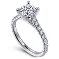 Gabriel Erica Round Cut Shared Prong Diamond Engagement Ring