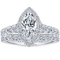 Gabriel "Hazel" Marquise Halo Diamond Pave Engagement Ring