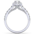 Gabriel "Hazel" Marquise Halo Diamond Pave Engagement Ring