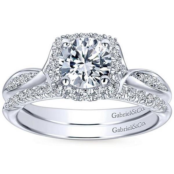 Gabriel "Jude" Round Halo Diamond Engagement Ring