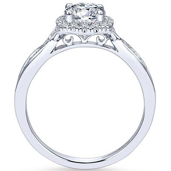 Gabriel "Jude" Round Halo Diamond Engagement Ring