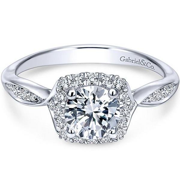 Gabriel "Jude" Round Halo Diamond Engagement Ring