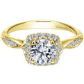 Gabriel "Jude" Round Halo Diamond Engagement Ring