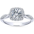 Gabriel "Jude" Round Halo Diamond Engagement Ring