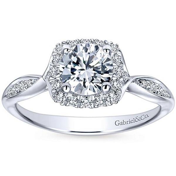 Gabriel "Jude" Round Halo Diamond Engagement Ring